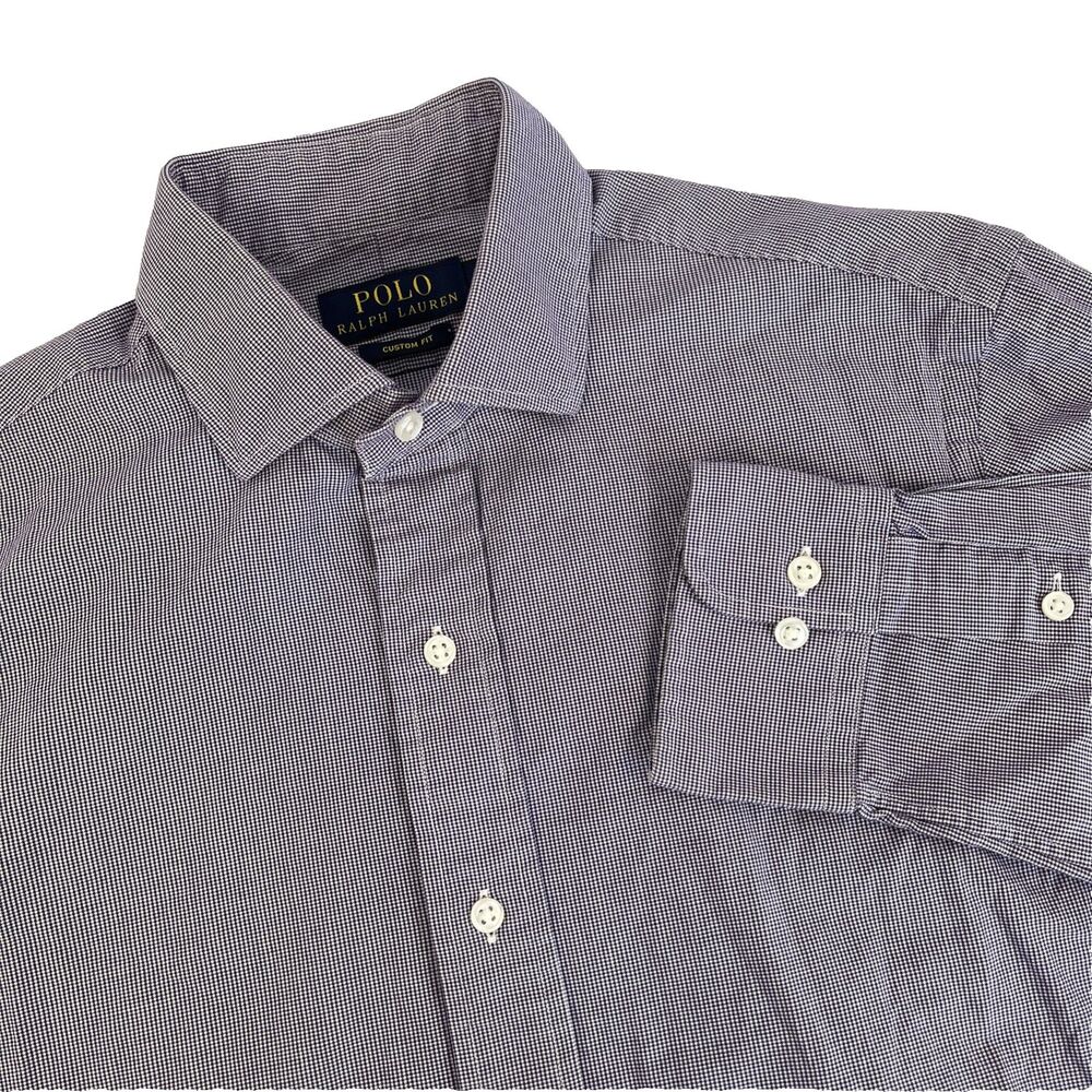 Mens‎ Polo Ralph Lauren Custom Fit Purple Long Sleeve Dress Shirt Size 15-32/33